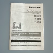 Panasonic Phone KX-TG3833, KX-TGE622, KX-TG38...