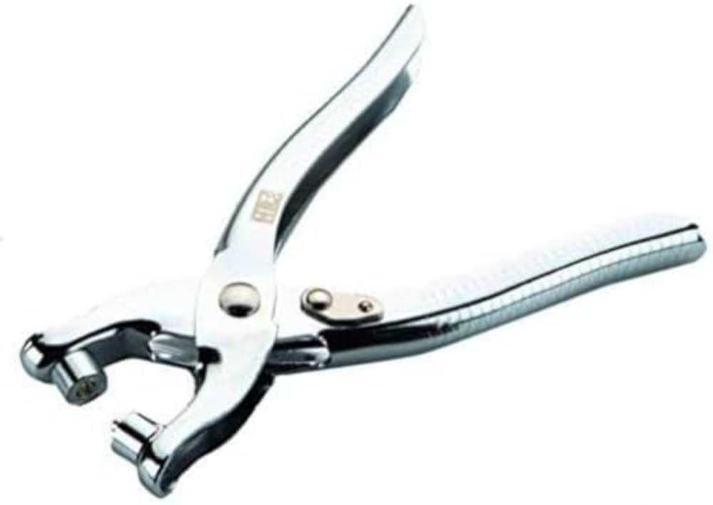 ALYCO 170894 - Juego remachadora de ojetes y sacabocados de 4 mm con 100 ojetes