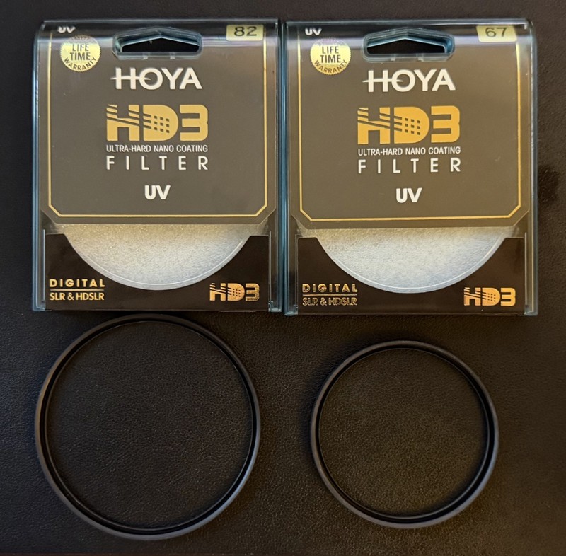 Hoya HD3 UV Filters 82mm & 67mm Ultra-Hard Nano Coating Made in Japan