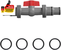 Schlauchverbinder, Pool Absperrhahn 32Mm Auf 38Mm, PVC 2-Wege Pool Schlauchadapt