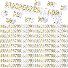 Qunclay 50 Sets Price Display Cube Number 2.28 x 0.24 x inches, Clear 