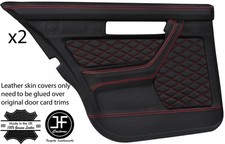 Rote Diamantsteppung 2X Hintere Vollt�rverkleidungen Aus Leder F�r BMW E34 87-97