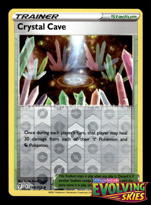 Crystal Cave 144/203 Reverse Holo Evolving Skies Pokemon Card