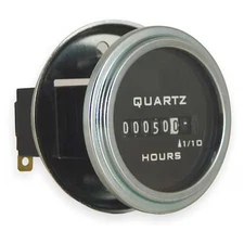 Trumeter 732-0013 Hour Meter, Electrical, Round, 10-80Vdc
