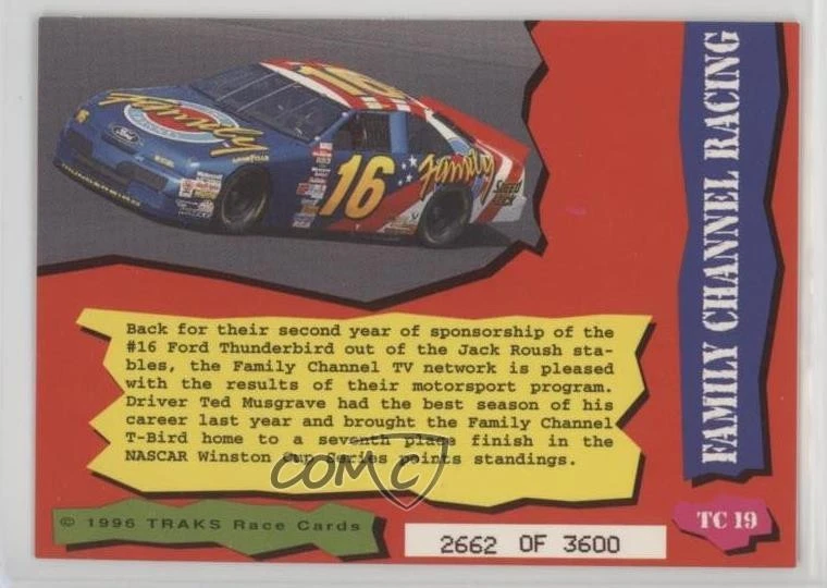 1996 Traks Review & Preview Triple-Chase Gold Ted Musgrave Family Channel Racing - Image 2 of 2