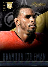 2014 Prestige #213 Brandon Coleman RC New Orleans Saints