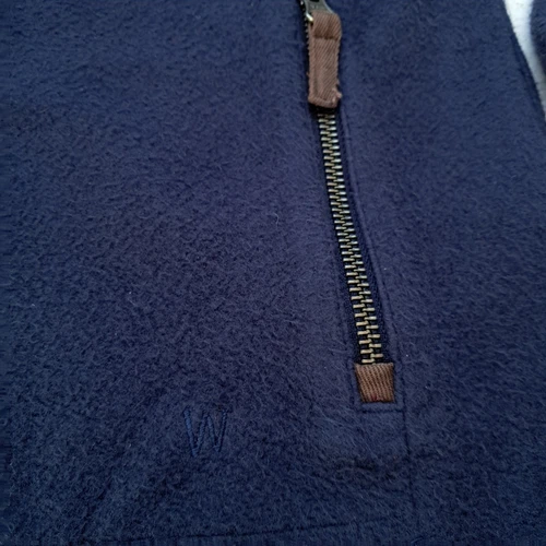 Vellón WoolOvers. Algodón orgánico. Vellón con cremallera completa. Talla M, azul marino. - Imagen 6 de 16