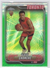 #191 2024-25 Topps Chrome GREEN REFRACTOR Ulrich Chomche RC Toronto Raptors