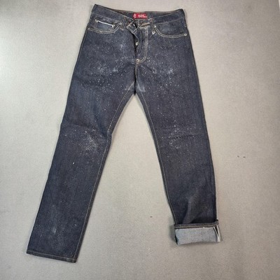 VTG Levis 501 Big E Jeans Mens Made USA Button Paint Stains Denim Fits 29x29