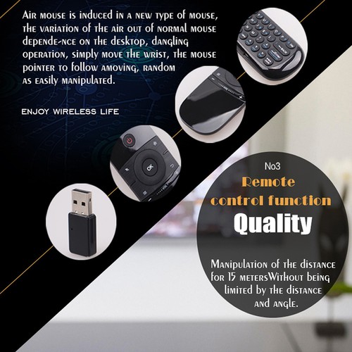Wechip W1 2.4G Drahtlose Tastatur Fernbedienung USB Empfänger Für B5C3 - Bild 12 von 12