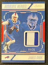 2024 Absolute Football James Cook 8/25 Prime Absolute Heroes Buffalo Bills