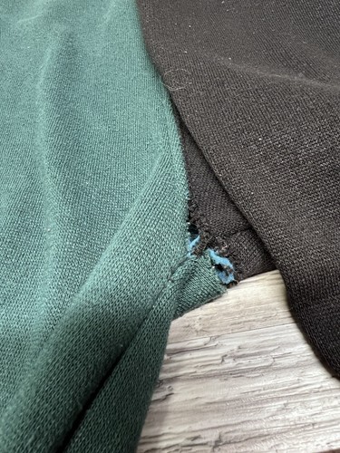 Vintage 90s Xceptions Crewneck Sweatshirt 2XL Streetwear Colorblock Green Black - Picture 14 of 16