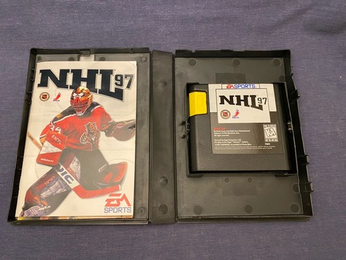 Sega Genesis NHL 97 Estuche Manual de Juego COMPLETO Liga Nacional de Hockey De Colección - Imagen 6 de 12