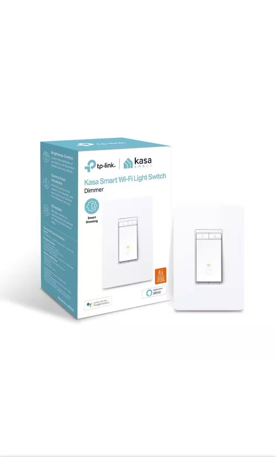 TP-Link Kasa Smart Light Switch WiFi #HS220 White Smart Dimming Dimmer_AW