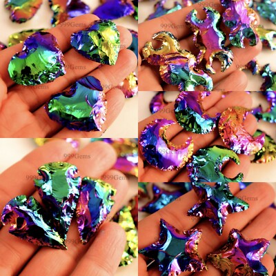 Aura Obsidian Crystal Metaphysical Glass Carving Gemstone Chakra Reiki Healing