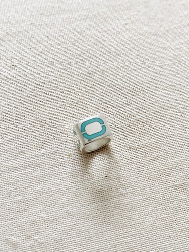 Vintage Tiffany 925 Silver “T&CO” Enamel Charm Bead - Picture 4 of 5