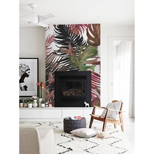 Non-woven wallpaper Monstera | Exotic Colorful Art | Home wall mural Wallcover