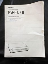 Sony Stereo Turntable PS-FL7II Manual Operati...