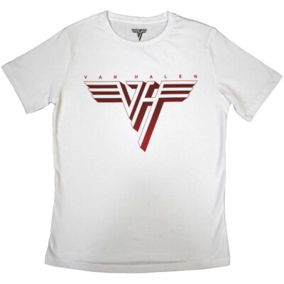 Van Halen - Classic Red Logo - Ladies Junior White T-shirt