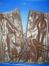 Pirate Wench/Steampunk Waist Cincher Faux Leather Look Laced Front Cincher BROWN