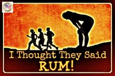 RUM! METAL SIGN 8X12 FUNNY FITNESS EXERCISE WORKOUT DECOR HAPPY HOUR DECOR