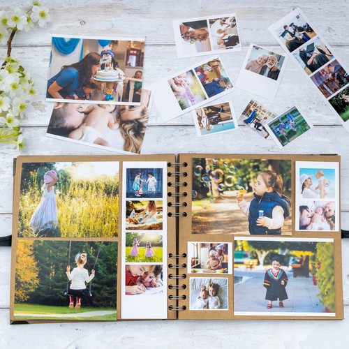 Scrapbook Album 60 Pages 8 x 8 Inch Brown Thick 200gsm Kraft Paper Photo Albu... - Picture 5 of 7