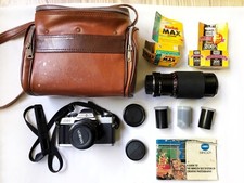 Minolta XG-1 Film SLR 35mm Camera W/ Minolta MD 50mm Japan Star-D 80-205mm Lens