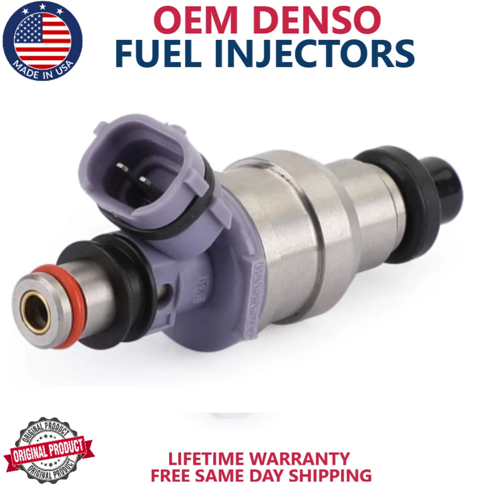 Inyectores de combustible DENSO de 8 piezas OEM para Lexus LS400 1990-1992 4,0 L V8 #23250-50010 Foto 3 de 4