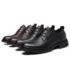British Men's Work Lace up Leather Oxfords Low Top Business Dress Leisure Shoes