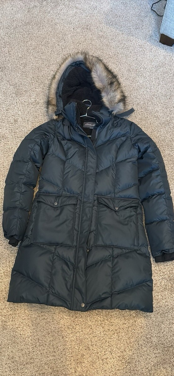 Women's Eddie Bauer Yukon Classic Down Parka Teal Coat