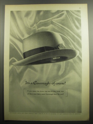 1957 Cavanagh Hats Advertisement - Ogden Nash