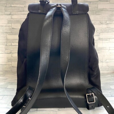 Gucci Flap Backpack Black Nylon Leather Gucci Nylon Backpack - Black Backpacks, Handbags  main image 3