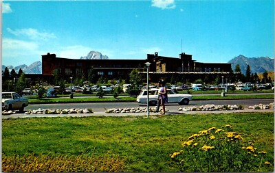 Postcard Jackson Hole Lodge Range Moran Tetons WY B207