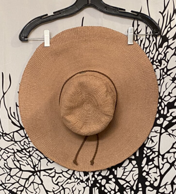 Scala Straw Paper Hat Mauve Beach Floppy | eBay display picture 2