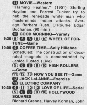 1975 TV AD/JANICE RUSTAD talks DECORATED MAGNETS on COFFEE TIME/SALLY HILLEBOE