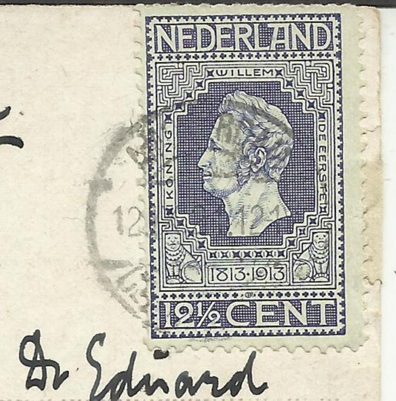 オランダページ Netherlands Sc#94(single frank) Amsterdam 12/IX/21 postcard view