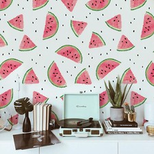 Watermelon Non-woven wallpaper Traditional Nursery Easy on Wall Mural