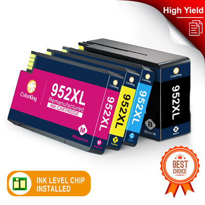 4p 952XL Ink Cartridges For HP 952 Ink Officejet Pro 8710 8210 8720 7740 8216