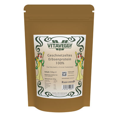 VITAVEGGY Fleischersatz Erbsen-Protein-Eweiß 2x 1KG 100% TVP-Erbsen-Hack-Fleisch