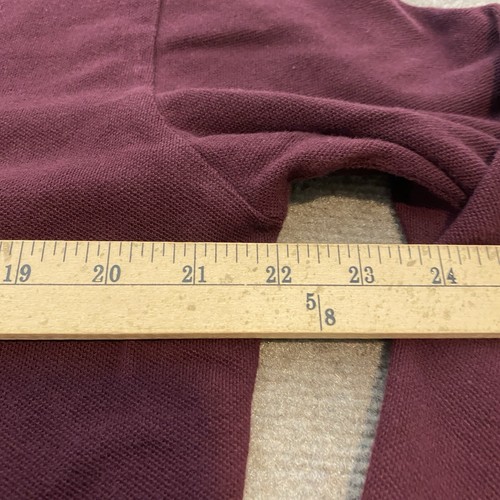 vtg Polo Ralph Lauren Shirt Mens L PRL Duck Logo Maroon Long Sleeve Plaid Trim - Picture 9 of 12