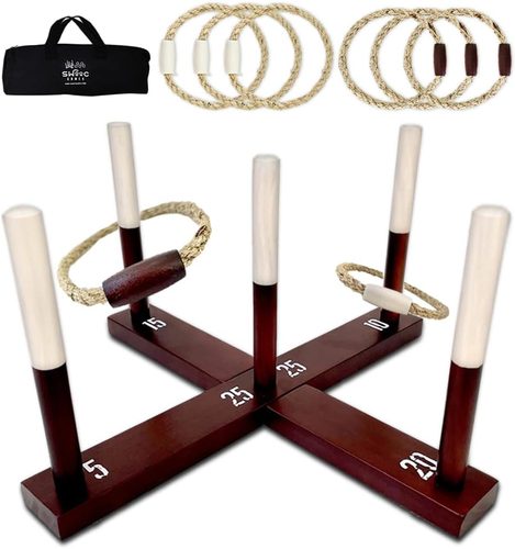 Games - Ring Toss Game (All Weather) - New Zealand Pine - Additional Games Inclu - Picture 12 of 12