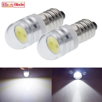 DC 6V 6 Volt Schraubsockel Leuchtmittel E10 LED Taschenlampe Lampe Birne Weiß - Bild 1 von 4