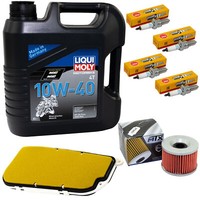 ÖL Set 4L Wartung FüR Kawasaki ZZR 1100 1990-1992 Luftfilter ÖLfilter ZüNdkerzen
