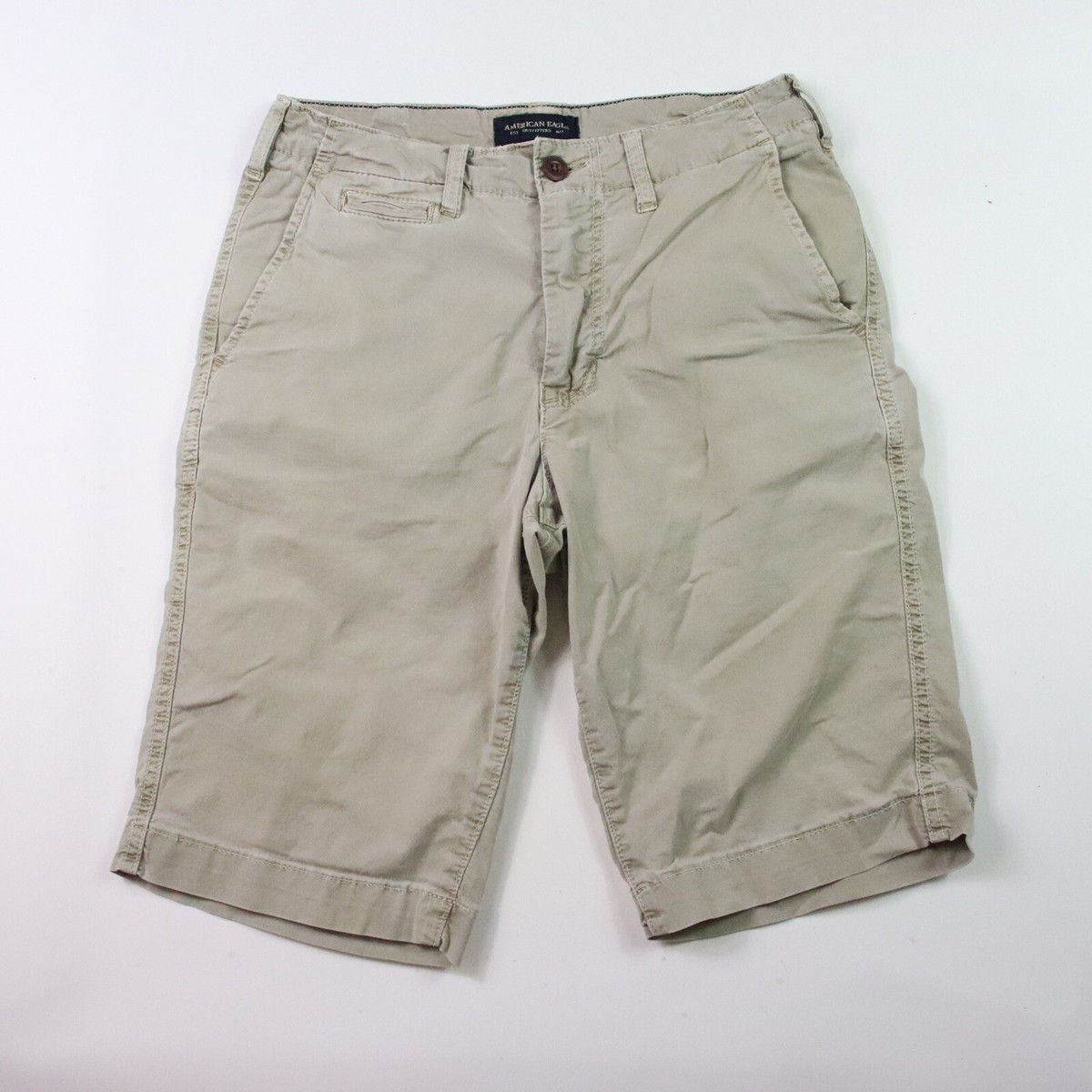 American Eagle Chino Shorts Mens 28 Khaki Next Level Flex Longer