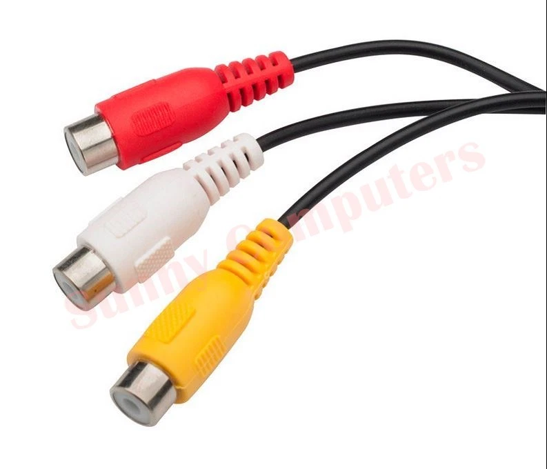 3RCA 3 RCA Male to Female M/F AV Composite Extension Cable Cord Lead DVD 10M 3M - image 3 of 3