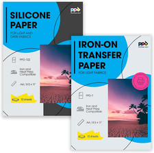 Inkjet Bundle Iron-On Light Color T Shirt Transfers Paper LTR 8.5X11" Pack of 10