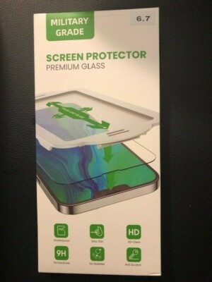 Screen Protector for iPhone 13 Pro, Upgraded Frame, Premium Glass