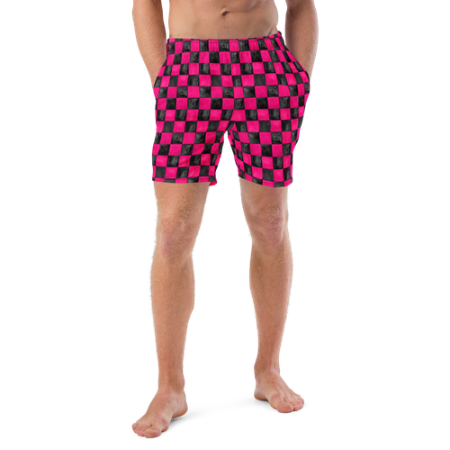 Black Checkerboard Retro Custom Print 