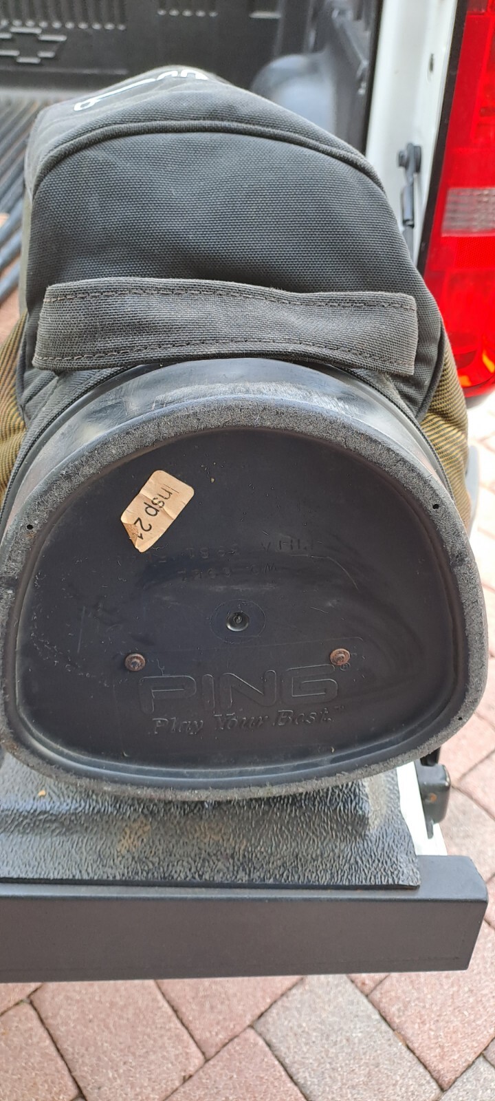 golf cart staff bag PING 6 div black shoulder strap rain cover all zip work see eBay