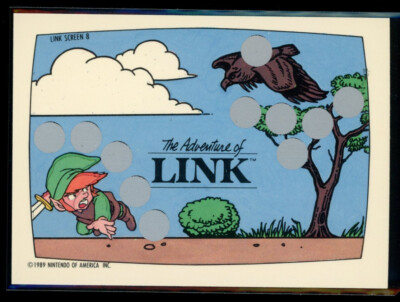 ZELDA II THE ADVENTURE OF LINK 1989 Topps Nintendo Scratch-Off Screen 8 NM C5